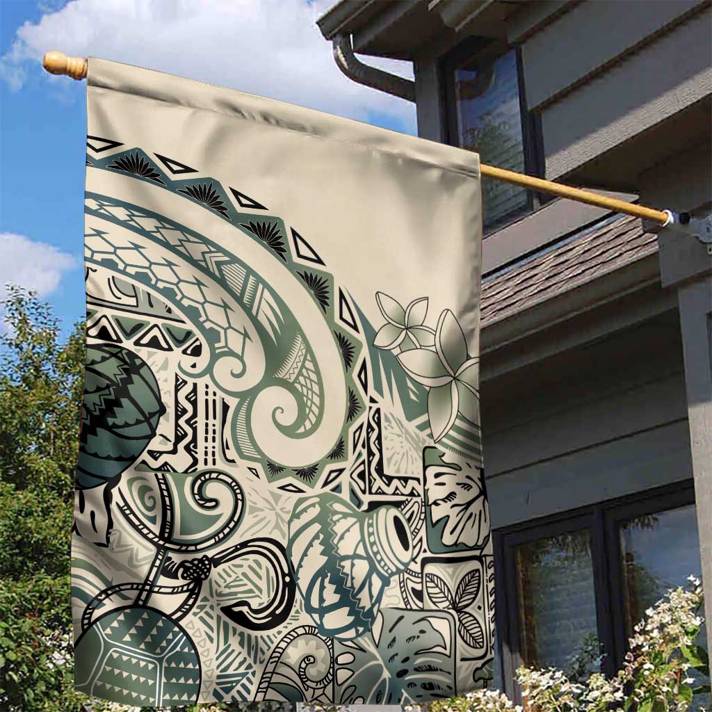 Aloha Hawaii Tapa Garden Flag Summer Green Hawaiian Ipu LT7 - Polynesian Pride