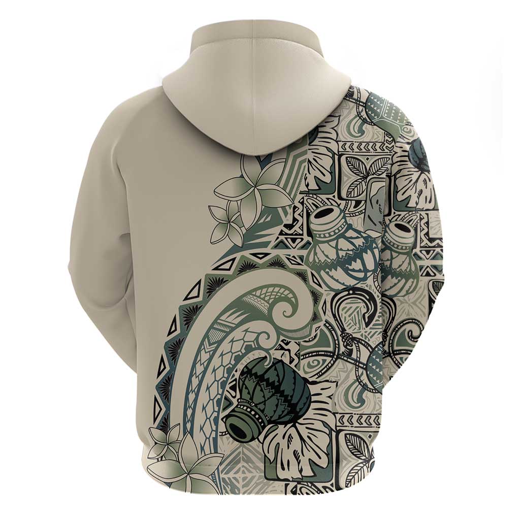 Aloha Hawaii Tapa Hoodie Summer Green Hawaiian Ipu LT7 - Polynesian Pride