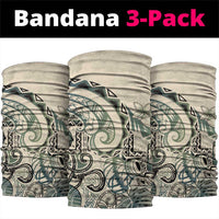 Aloha Hawaii Tapa Neck Gaiter Summer Green Hawaiian Ipu LT7 package One Size: 25*50cm Emerald - Polynesian Pride