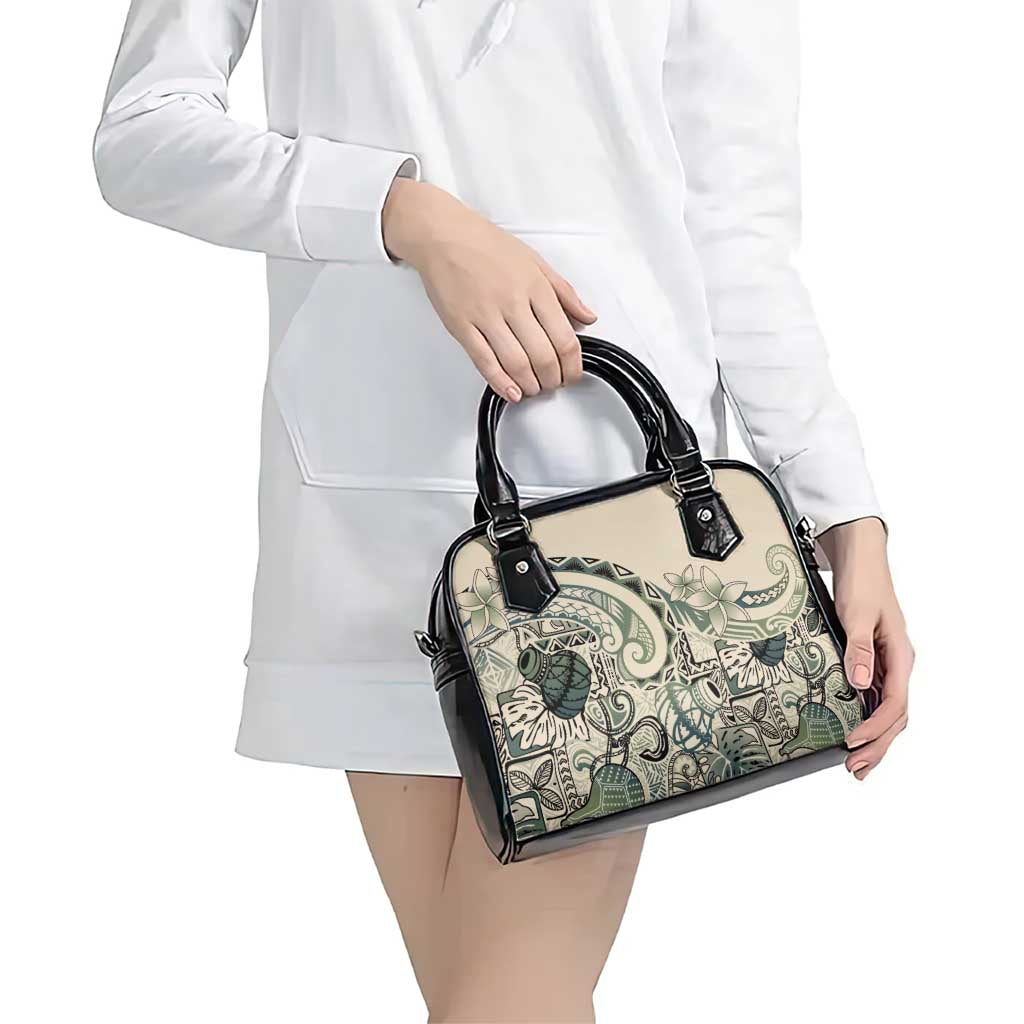 Aloha Hawaii Tapa Shoulder Handbag Summer Green Hawaiian Ipu LT7 - Polynesian Pride
