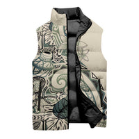 Aloha Hawaii Tapa Sleeveless Puffer Jacket Summer Green Hawaiian Ipu LT7 - Polynesian Pride