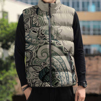 Aloha Hawaii Tapa Sleeveless Puffer Jacket Summer Green Hawaiian Ipu LT7 - Polynesian Pride