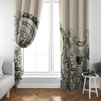 Aloha Hawaii Tapa Window Curtain Summer Green Hawaiian Ipu LT7 - Polynesian Pride