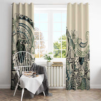 Aloha Hawaii Tapa Window Curtain Summer Green Hawaiian Ipu LT7 - Polynesian Pride