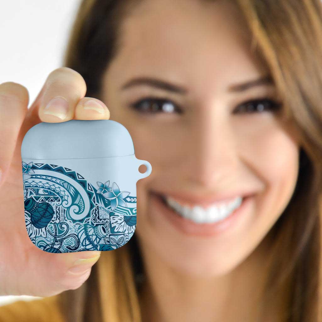 Aloha Hawaii Tapa AirPods Case Cool Turquoise Hawaiian Ipu LT7 Turquoise - Polynesian Pride