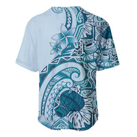 Aloha Hawaii Tapa Baseball Jersey Cool Turquoise Hawaiian Ipu LT7 - Polynesian Pride