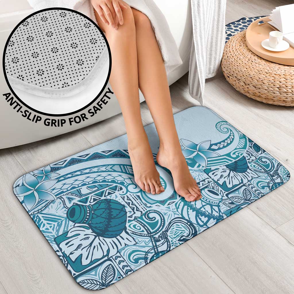 Aloha Hawaii Tapa Bathroom Set Cool Turquoise Hawaiian Ipu LT7 - Polynesian Pride