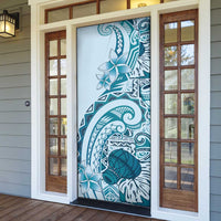 Aloha Hawaii Tapa Door Cover Cool Turquoise Hawaiian Ipu LT7 - Polynesian Pride