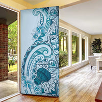 Aloha Hawaii Tapa Door Cover Cool Turquoise Hawaiian Ipu LT7 - Polynesian Pride