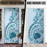 Aloha Hawaii Tapa Door Cover Cool Turquoise Hawaiian Ipu LT7 - Polynesian Pride