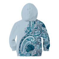 Aloha Hawaii Tapa Kid Hoodie Cool Turquoise Hawaiian Ipu LT7 - Polynesian Pride