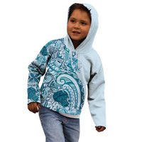Aloha Hawaii Tapa Kid Hoodie Cool Turquoise Hawaiian Ipu LT7 - Polynesian Pride