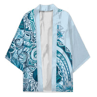Aloha Hawaii Tapa Kimono Cool Turquoise Hawaiian Ipu LT7 Unisex Turquoise - Polynesian Pride