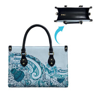 Aloha Hawaii Tapa Leather Bag Cool Turquoise Hawaiian Ipu LT7 - Polynesian Pride