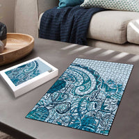 Aloha Hawaii Tapa Puzzle Cool Turquoise Hawaiian Ipu LT7 - Polynesian Pride