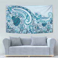 Aloha Hawaii Tapa Tapestry Cool Turquoise Hawaiian Ipu LT7 - Polynesian Pride