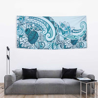 Aloha Hawaii Tapa Tapestry Cool Turquoise Hawaiian Ipu LT7 - Polynesian Pride