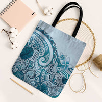 Aloha Hawaii Tapa Tote Bag Cool Turquoise Hawaiian Ipu LT7 Black Strap One Size Turquoise - Polynesian Pride