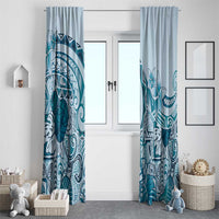 Aloha Hawaii Tapa Window Curtain Cool Turquoise Hawaiian Ipu LT7 - Polynesian Pride
