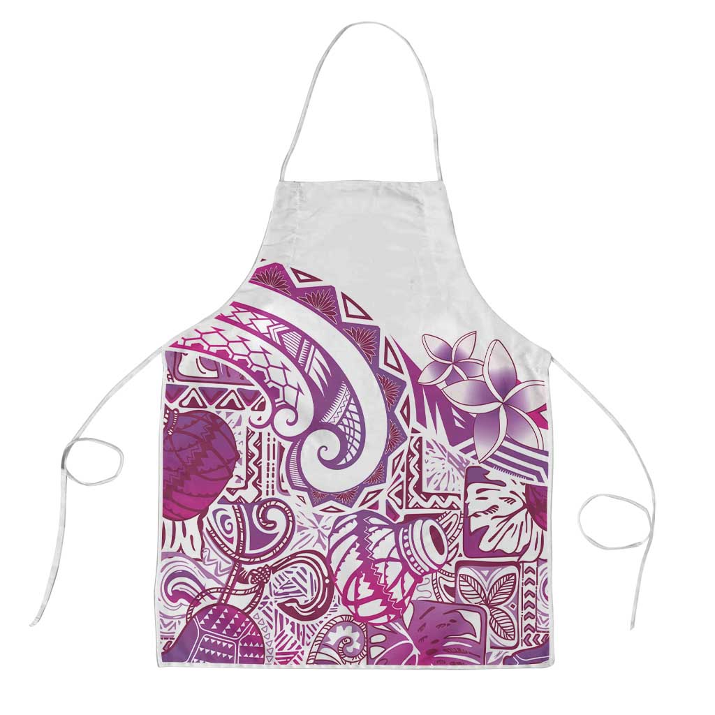 Aloha Hawaii Tapa Apron Vibrant Fuchsia Hawaiian Ipu LT7 Fuchsia - Polynesian Pride