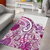 Aloha Hawaii Tapa Area Rug Vibrant Fuchsia Hawaiian Ipu LT7 - Polynesian Pride