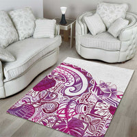Aloha Hawaii Tapa Area Rug Vibrant Fuchsia Hawaiian Ipu LT7 - Polynesian Pride