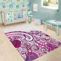 Aloha Hawaii Tapa Area Rug Vibrant Fuchsia Hawaiian Ipu LT7 - Polynesian Pride