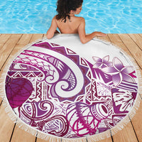 Aloha Hawaii Tapa Beach Blanket Vibrant Fuchsia Hawaiian Ipu LT7 - Polynesian Pride
