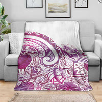 Aloha Hawaii Tapa Blanket Vibrant Fuchsia Hawaiian Ipu LT7 - Polynesian Pride