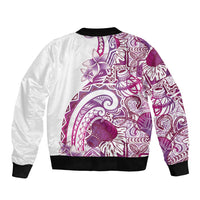 Aloha Hawaii Tapa Bomber Jacket Vibrant Fuchsia Hawaiian Ipu LT7 - Polynesian Pride