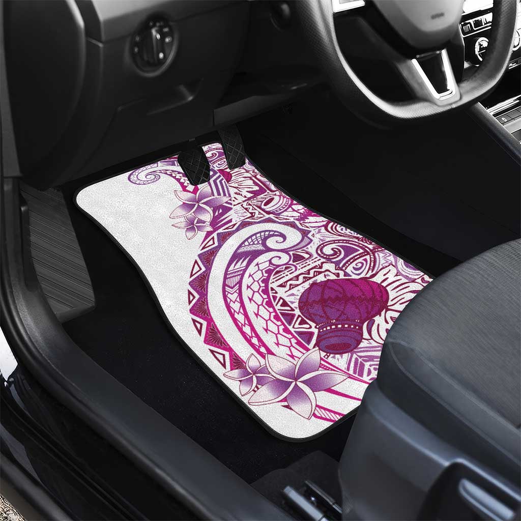 Aloha Hawaii Tapa Car Mats Vibrant Fuchsia Hawaiian Ipu LT7 - Polynesian Pride