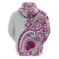 Aloha Hawaii Tapa Hoodie Vibrant Fuchsia Hawaiian Ipu LT7 - Polynesian Pride
