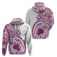 Aloha Hawaii Tapa Hoodie Vibrant Fuchsia Hawaiian Ipu LT7 - Polynesian Pride