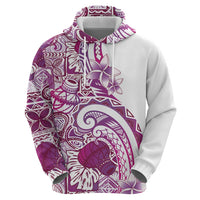Aloha Hawaii Tapa Hoodie Vibrant Fuchsia Hawaiian Ipu LT7 - Polynesian Pride