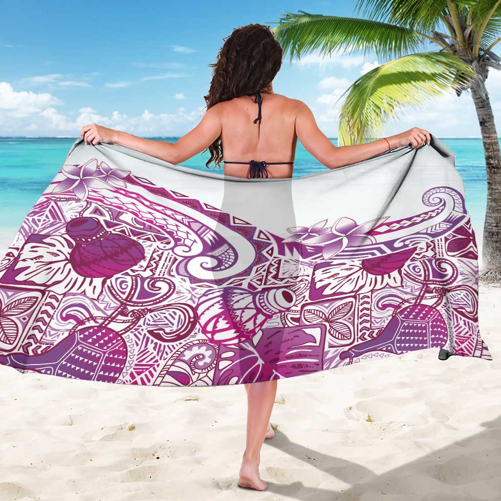 Aloha Hawaii Tapa Sarong Vibrant Fuchsia Hawaiian Ipu LT7 - Polynesian Pride