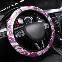 Aloha Hawaii Tapa Steering Wheel Cover Vibrant Fuchsia Hawaiian Ipu LT7 Universal Fit Fuchsia - Polynesian Pride