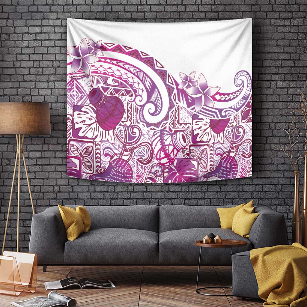 Aloha Hawaii Tapa Tapestry Vibrant Fuchsia Hawaiian Ipu LT7 Fuchsia - Polynesian Pride