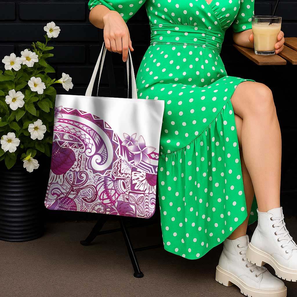 Aloha Hawaii Tapa Tote Bag Vibrant Fuchsia Hawaiian Ipu LT7 - Polynesian Pride