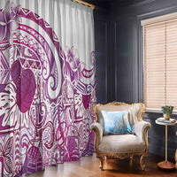 Aloha Hawaii Tapa Window Curtain Vibrant Fuchsia Hawaiian Ipu LT7 - Polynesian Pride
