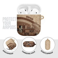 Samoa Mamanu Siapo Mocha AirPods Case Tatau Malie LT7 - Polynesian Pride