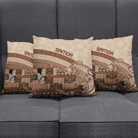 Samoa Mamanu Siapo Mocha Pillow Cover Tatau Malie LT7 - Polynesian Pride