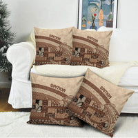 Samoa Mamanu Siapo Mocha Pillow Cover Tatau Malie LT7 - Polynesian Pride