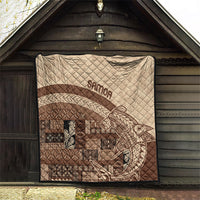 Samoa Mamanu Siapo Mocha Quilt Tatau Malie LT7 - Polynesian Pride
