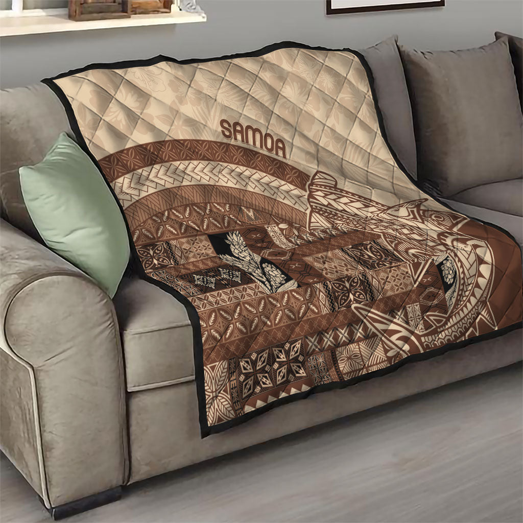 Samoa Mamanu Siapo Mocha Quilt Tatau Malie LT7 - Polynesian Pride