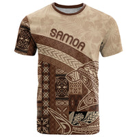 Samoa Mamanu Siapo Mocha T Shirt Tatau Malie LT7 Beige - Polynesian Pride