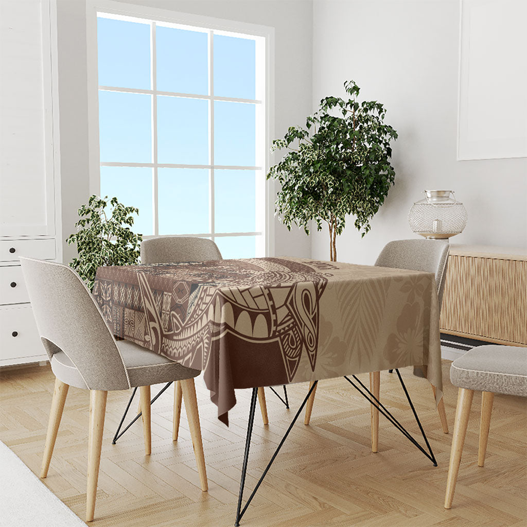 Samoa Mamanu Siapo Mocha Tablecloth Tatau Malie LT7 - Polynesian Pride