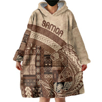 Samoa Mamanu Siapo Mocha Wearable Blanket Hoodie Tatau Malie LT7 - Polynesian Pride