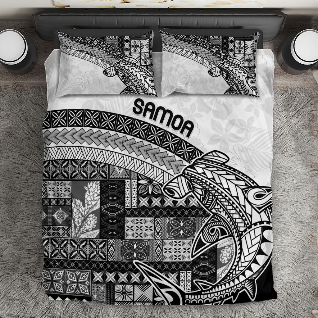 Samoa Mamanu Siapo Classic Black Bedding Set Tatau Malie LT7 Black - Polynesian Pride