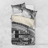 Samoa Mamanu Siapo Classic Black Bedding Set Tatau Malie LT7 US Twin 172cm x 218cm Black - Polynesian Pride