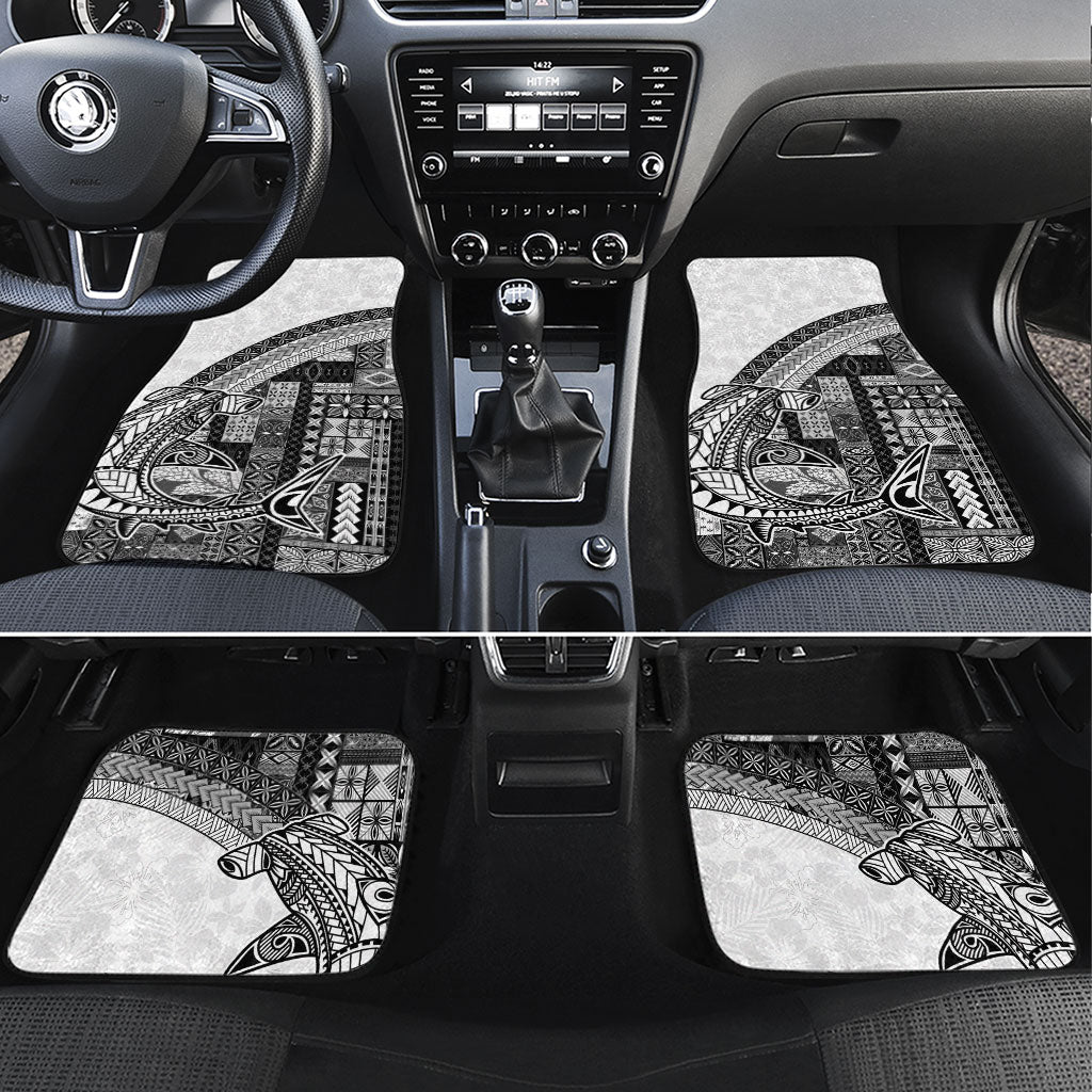 Samoa Mamanu Siapo Classic Black Car Mats Tatau Malie LT7 Set 4pcs Black - Polynesian Pride
